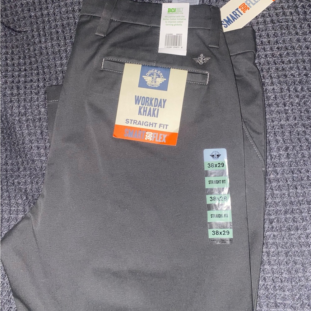 Dockers Gray Charcoal Khakis, New with tags. 38x29